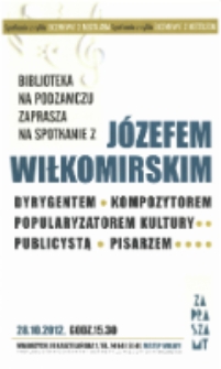 Spotkanie z Józefem Wiłkomirskim, 28.10.2013 [Dokument życia społecznego]