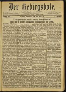 Der Gebirgsbote, 1920, nr 165 [24.07]