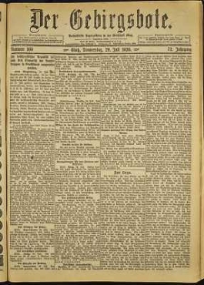 Der Gebirgsbote, 1920, nr 169 [29.07]