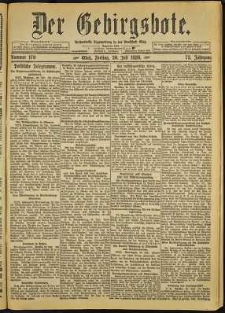 Der Gebirgsbote, 1920, nr 170 [30.07]