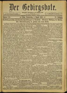 Der Gebirgsbote, 1920, nr 175 [5.08]