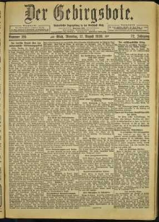 Der Gebirgsbote, 1920, nr 185 [17.08]