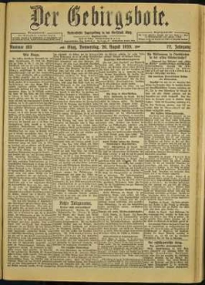 Der Gebirgsbote, 1920, nr 193 [26.08]
