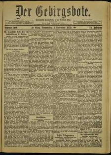 Der Gebirgsbote, 1920, nr 199 [2.09]