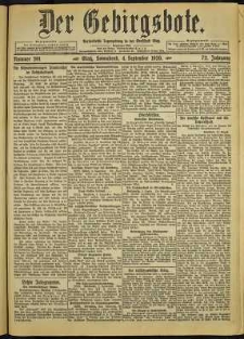 Der Gebirgsbote, 1920, nr 201 [4.09]