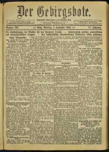 Der Gebirgsbote, 1920, nr 203 [7.09]