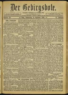 Der Gebirgsbote, 1920, nr 211 [16.09]