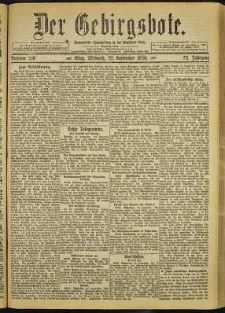 Der Gebirgsbote, 1920, nr 216 [22.09]