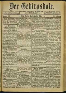 Der Gebirgsbote, 1920, nr 218 [24.09]