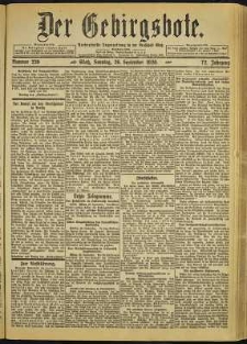 Der Gebirgsbote, 1920, nr 220 [26.09]