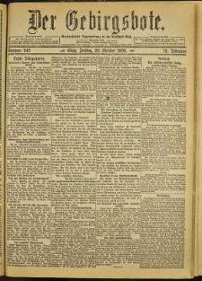 Der Gebirgsbote, 1920, nr 242 [22.10]