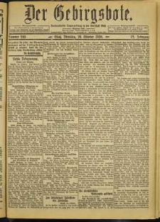 Der Gebirgsbote, 1920, nr 245 [26.10]
