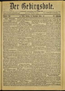 Der Gebirgsbote, 1920, nr 259 [12.11]