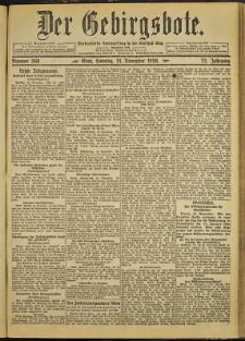 Der Gebirgsbote, 1920, nr 266 [21.11]