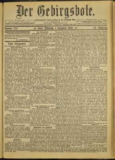 Der Gebirgsbote, 1920, nr 274 [1.12]