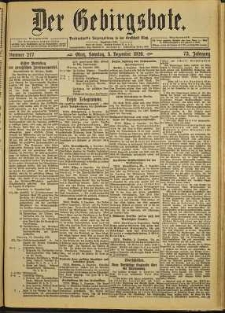 Der Gebirgsbote, 1920, nr 277 [5.12]