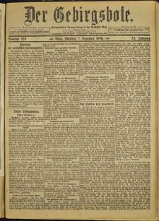 Der Gebirgsbote, 1920, nr 278 [7.12]