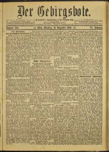 Der Gebirgsbote, 1920, nr 283 [14.12]