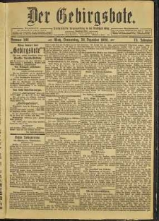 Der Gebirgsbote, 1920, nr 296 [30.12]