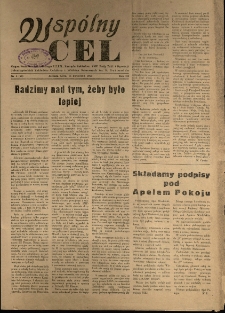 Wspólny cel : Organ Komitetu Zakładowego P.Z.P.R., Zarządu zakładów. ZMP, Rady Zakł. i Dyrekcji Jeleniogórskich Zakładów Celulozy Włókien Sztucznych im K. Gottwalda , 1955, nr 5 (54)