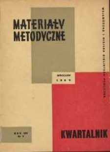 Materiały metodyczne : kwartalnik, R. VIII, 1963, nr 1 (11)