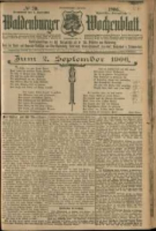 Waldenburger Wochenblatt, Jg. 52, 1906, nr 70