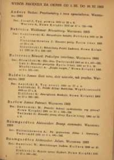 Wybór recenzji za okres 1.III-30.XI.1965