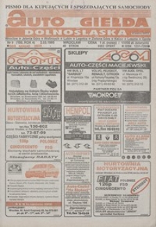 Auto Giełda Dolnośląska : pismo dla kupujących i sprzedających samochody, R. 4, 1995, nr 9 (150) [3.03]