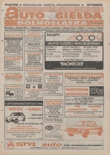Auto Giełda Dolnośląska : pismo dla kupujących i sprzedających samochody, R. 4, 1995, nr 40 (181) [21.07]