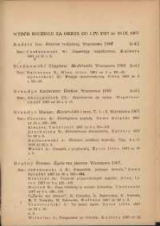 Wybór recenzji za okres 1.IV-30.IX.1967