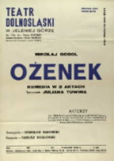 Ożenek - afisz premierowy [Dokument życia społecznego]