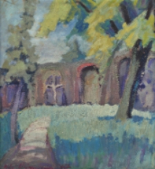 Pejzaż na cmentarzu [Dokument ikonograficzny]