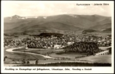 Jelenia Góra - panorama miasta na tle Karkonoszy [Dokument ikonograficzny]