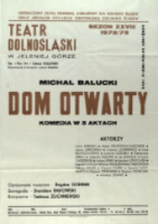 Dom otwarty - afisz premierowy [Dokument życia społecznego]