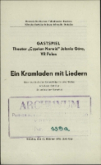 Ein Kramladen mit Liedern [Dokument życia społecznego]