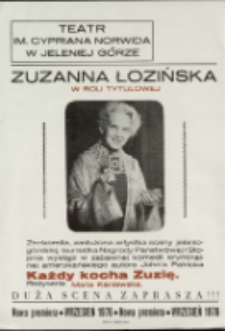 Każdy kocha Zuzię - afisz [Dokument życia społecznego]