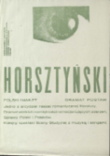 Horsztyński - afisz [Dokument życia społecznego]