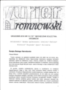 Kurier Kromnowski. Miesięcznik Sołectwa Kromnów, 2016, nr 12 (137)