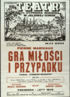 Gra miłości i przypadku - afisz premierowy [Dokument życia społecznego]