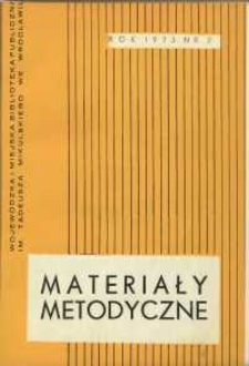 Materiały metodyczne : kwartalnik, R. XVIII, 1973, nr 2