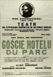 Goście Hotelu du Parc - afisz premierowy [Dokument życia społecznego]