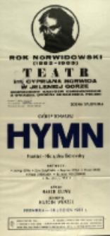 Hymn - afisz premierowy [Dokument życia społecznego]