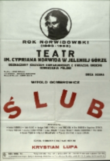 Ślub - afisz [Dokument życia społecznego]