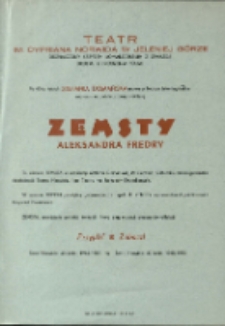 Zemsta - afisz [Dokument życia społecznego]