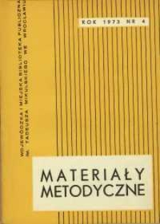 Materiały metodyczne : kwartalnik, R. XVIII, 1973, nr 4