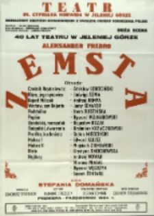 Zemsta - afisz premierowy [Dokument życia społecznego]