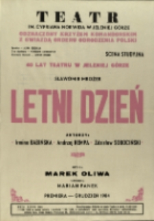 Letni dzień - afisz premierowy [Dokument życia społecznego]