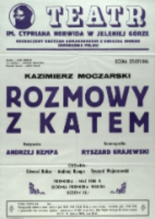 Rozmowy z katem - afisz premierowy [Dokument życia społecznego]