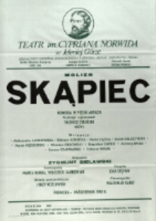 Skąpiec - afisz premierowy [Dokument życia społecznego]