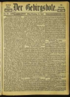 Der Gebirgsbote, 1900, nr 33